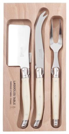 Laguiole Verdier Cheese Set 3 piece Ivory