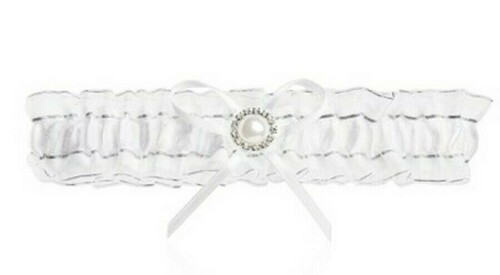 Wedding Garter White with Pearl