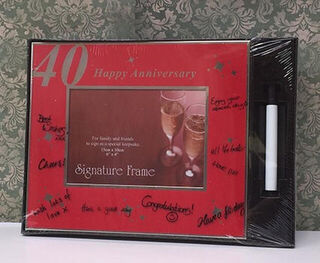 40 Happy Anniversary Signature Frame