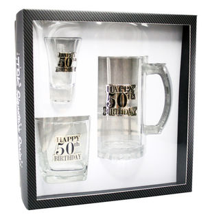 50th Birthday Glass Set