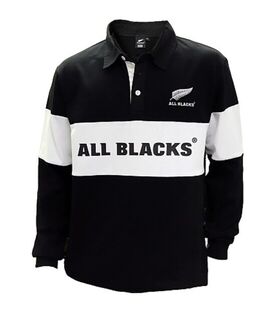 All Blacks Adult Long Sleeve Polo Shirt