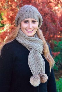 Cable Scarf Natural