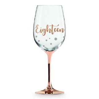 Eighteen Birthday Glass