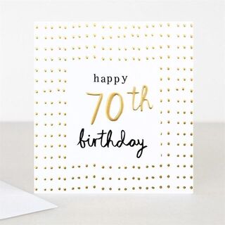 Happy 70th Birthday Card