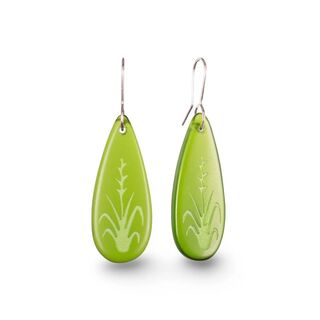 Harakeke Earrings Recycled Glass