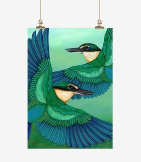 Kathryn Furniss Tea Towel Sacred Kingfisher