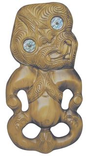 Large Hand Carved Tiki