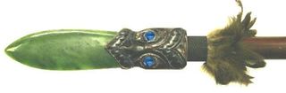 Large Taiaha with Greenstone Blade