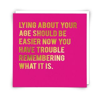 Lying about your age card