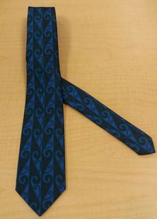 Maori Tie Blue and Green
