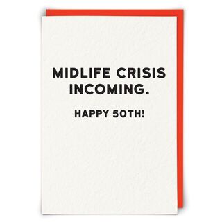 Midlife Crisis 50th Card
