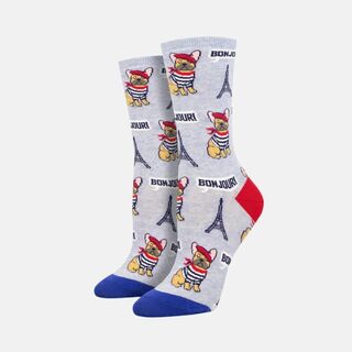 Paris Frenchie French Bulldog Woman's Socks