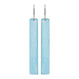 Rata Vine Glass Drop Earrings Light Blue