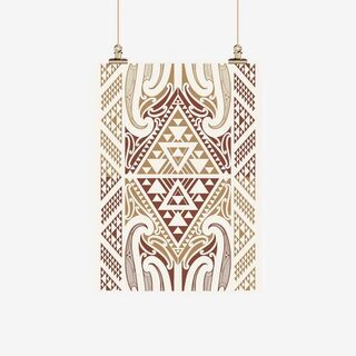 Revolution Aotearoa Tea Towel Kowhaiwhai Brown