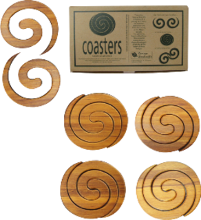 Rimu Coaster Set by Romeyn Woodcrafts