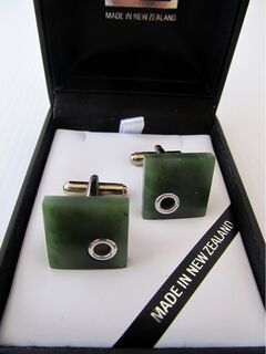 Square Pounamu Cufflinks