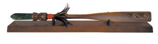 Taiaha with Ponamu Blade on Base