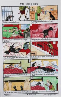 The Dog Rules Tea Towel