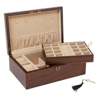 Walnut Veneer Jewel Box 30 cm