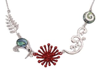 Kiwiana Rhodium Necklace